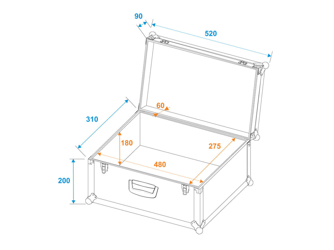 ROADINGER Universal Case Tour Pro 52x29x32 musta