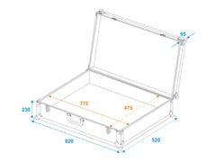 ROADINGER Universal Case Tour Pro 82x32x52 musta