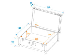 ROADINGER Universal Case Tour Pro 54x42x25cm musta