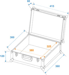 ROADINGER Universal Case FOAM, musta, GR-3 musta