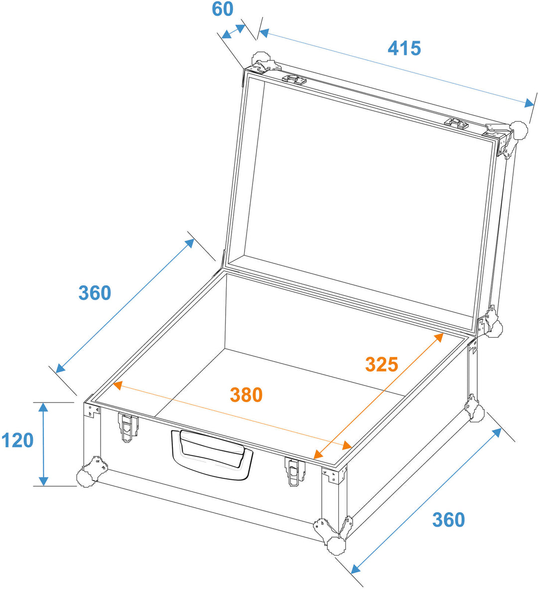 ROADINGER Universal Case FOAM, musta, GR-3 musta