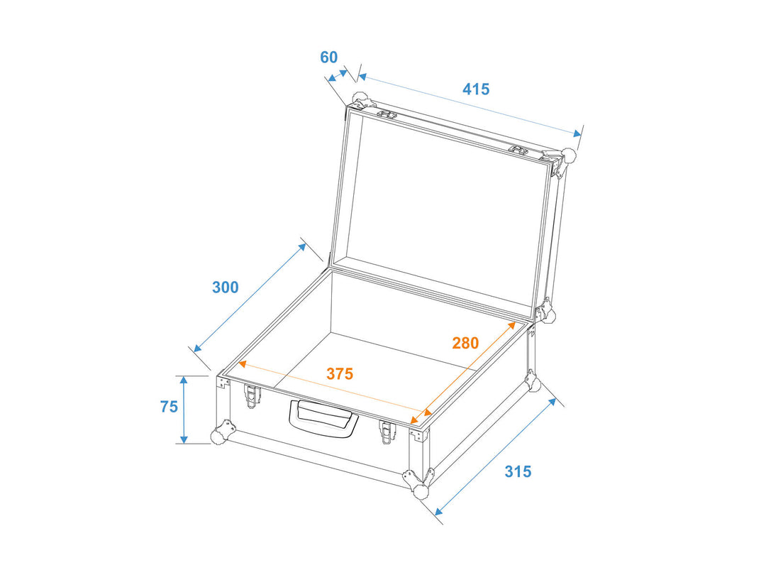 ROADINGER Universal Case FOAM, musta, GR-5 musta