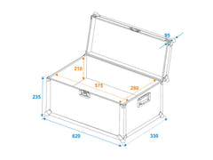 ROADINGER Universal kuljetuskotelo 60x30x30cm