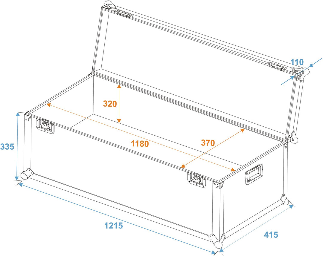 Eurolite Kuljetus Flightcase (121,5 x 41,5 x 45,5cm)