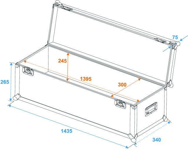 Roadinger Lentokotelo Pro (140 x 30 x 30cm)