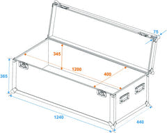 Eurolite Lentokotelo Pro (120 x 40 x 40cm)