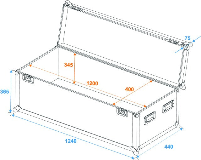 Eurolite Lentokotelo Pro (120 x 40 x 40cm)