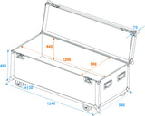 Eurolite Flightcase Pro pyörillä (120 x 50 x 50cm)