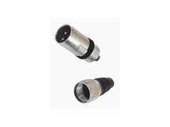 OMNITRONIC XLR-pistoke 3-napainen bk 10x