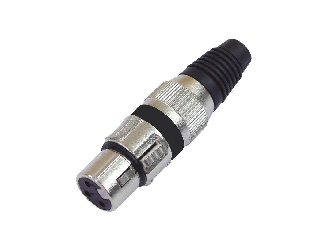 OMNITRONIC XLR liitin 3-napainen bk 10x