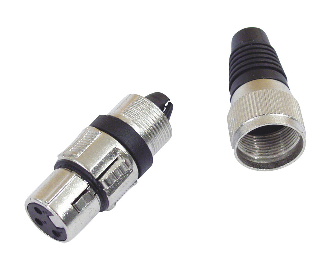 OMNITRONIC XLR liitin 3-napainen bk 10x