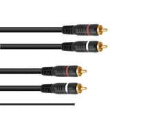 OMNITRONIC RCA-kaapeli 2x2 maadoitus 1.5m