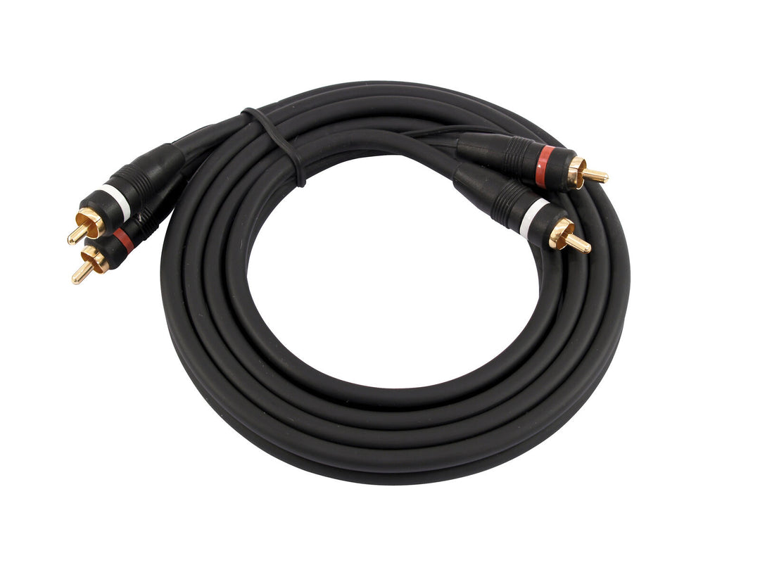 OMNITRONIC RCA-kaapeli 2x2 maadoitus 1.5m