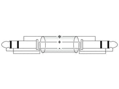 OMNITRONIC Jack-kaapeli 6.3 stereo 1m bk ROAD