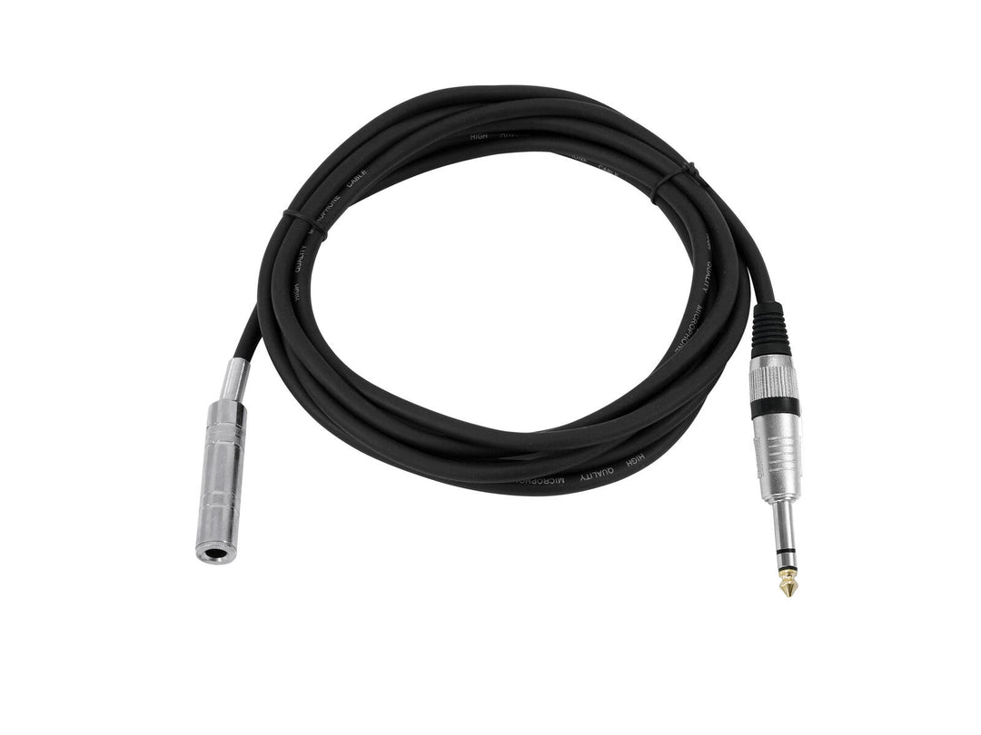 OMNITRONIC Jack-jatko 6.3 stereo 3m bk
