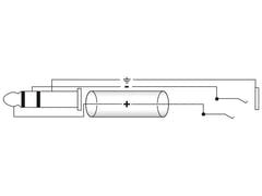 OMNITRONIC Jack-jatko 6.3 stereo 3m bk
