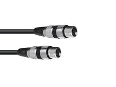 OMNITRONIC Adapterikaapeli XLR(F)/XLR(F) 0.2m bk