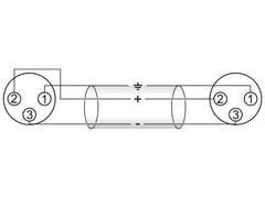 OMNITRONIC Adapterikaapeli XLR(F)/XLR(F) 0.2m bk