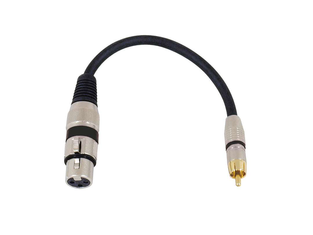 OMNITRONIC Adapterikaapeli XLR(F)/RCA(M) 0.2m bk