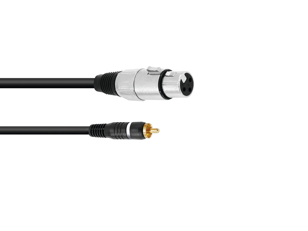 OMNITRONIC Adapterikaapeli RCA/XLR(F) 2m bk