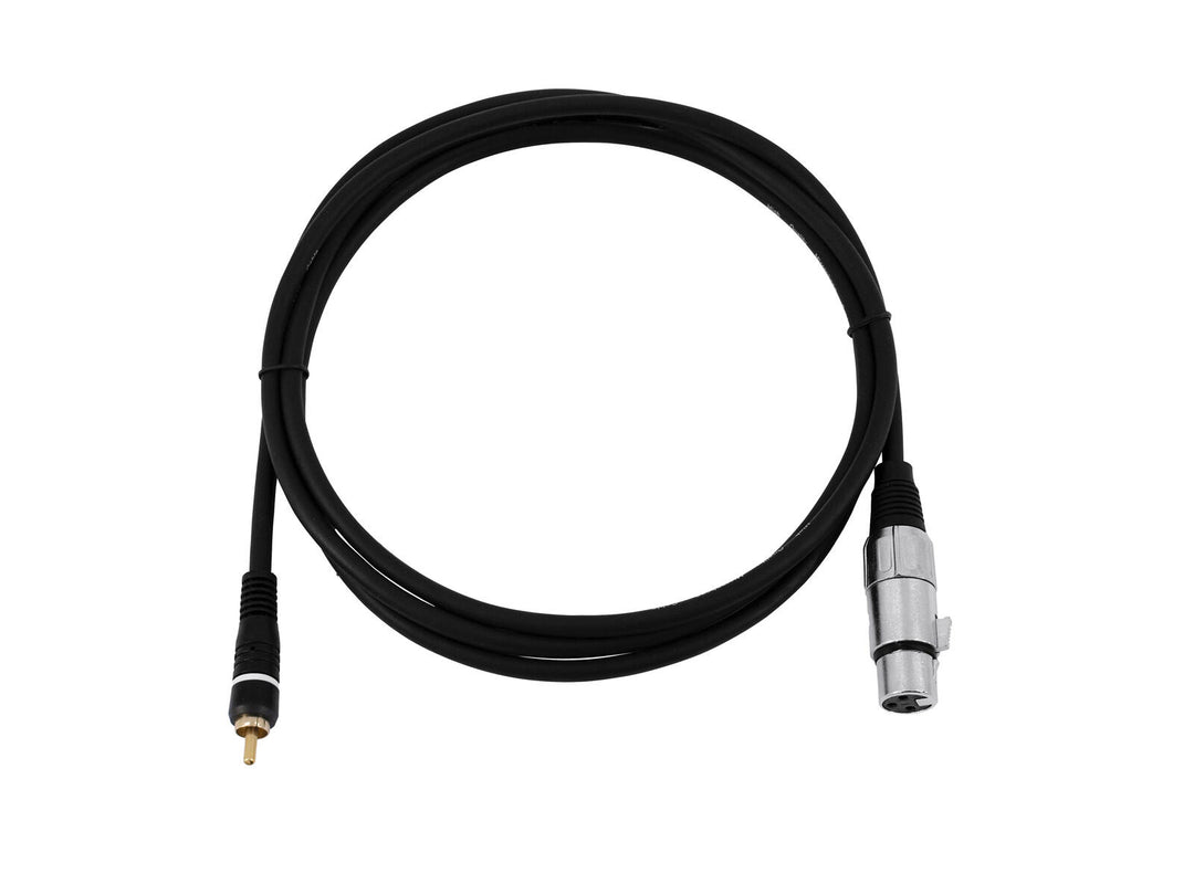 OMNITRONIC Adapterikaapeli RCA/XLR(F) 2m bk
