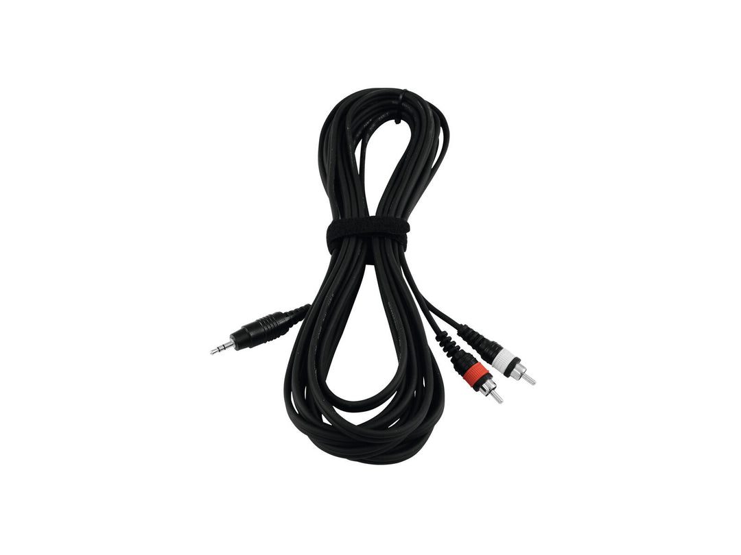 OMNITRONIC 3,5 Jack/2xRCA -adapterikaapeli 6 m bk