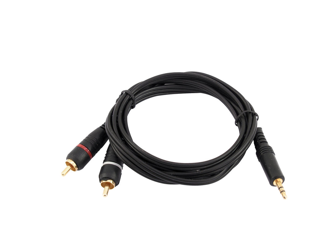 OMNITRONIC Adapterikaapeli 3.5 Jack/2xRCA 3m bk