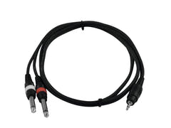 OMNITRONIC sovitinkaapeli 3.5 Jack/2xJack 1,5 m bk