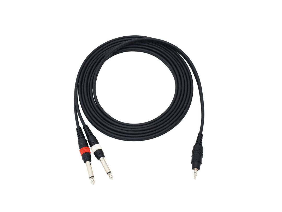OMNITRONIC Adapterikaapeli 3.5 Jack/2xJack 3m bk