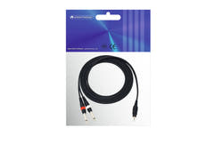 OMNITRONIC Adapterikaapeli 3.5 Jack/2xJack 3m bk