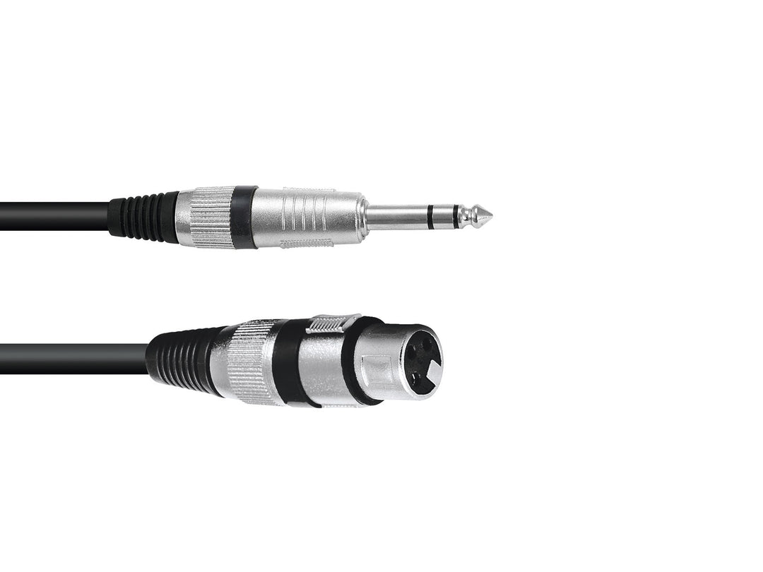 OMNITRONIC Adapterikaapeli XLR(F)/Jack stereo 0.9m bk