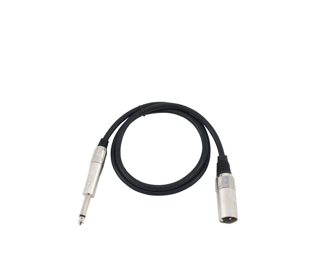 OMNITRONIC Adapterikaapeli XLR(M)/Jack mono 0.9m bk