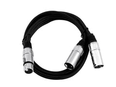 OMNITRONIC Adapterikaapeli XLR(F)/2xXLR(M) 1m bk
