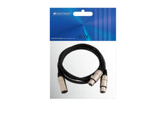 OMNITRONIC Adapterikaapeli XLR(M)/2xXLR(F) 0.5m bk