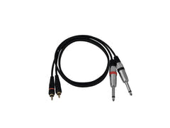 OMNITRONIC Adapterikaapeli 2xJack/2xRCA 1m bk