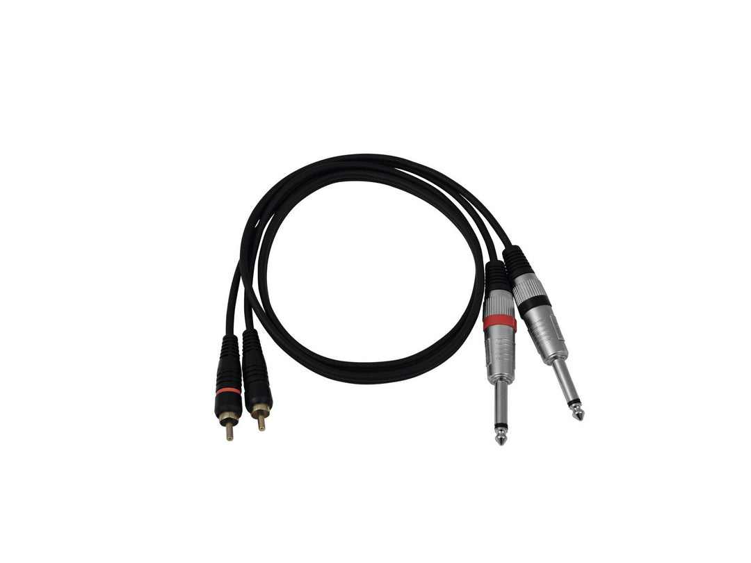OMNITRONIC Adapterikaapeli 2xJack/2xRCA 1m bk