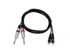 OMNITRONIC Adapterikaapeli 2xJack/2xRCA 1.5m bk