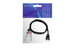OMNITRONIC Adapterikaapeli 2xJack/2xRCA 1.5m bk