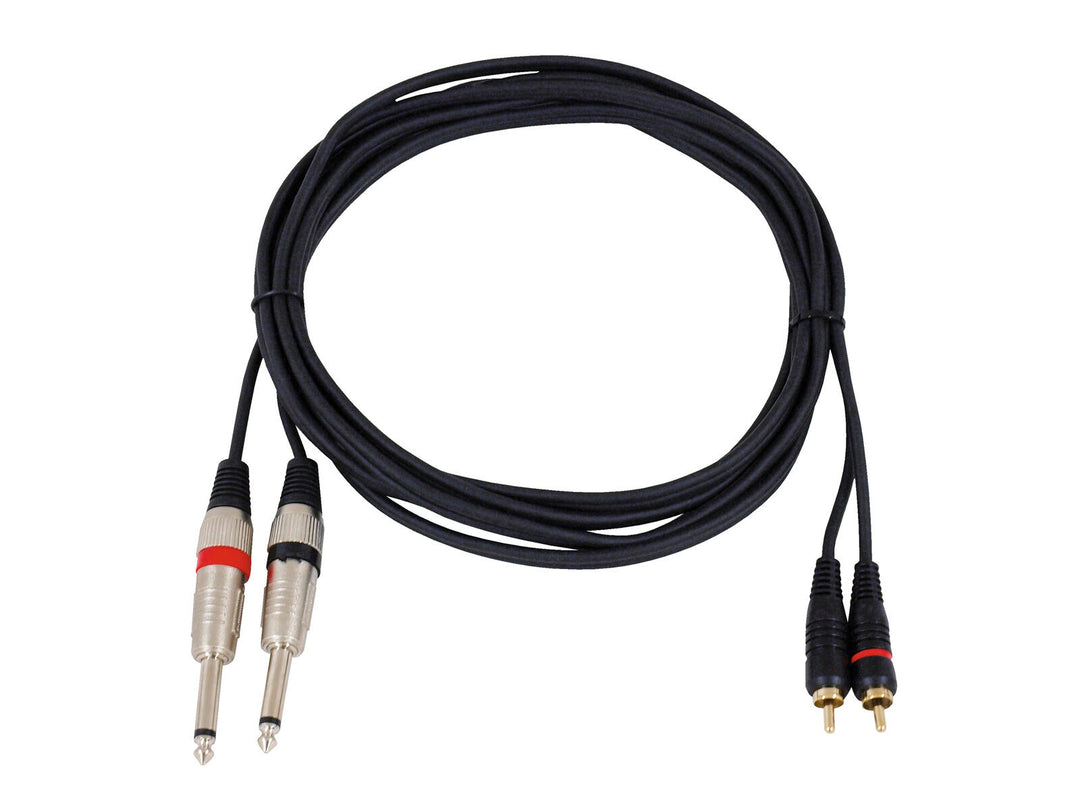 OMNITRONIC Adapterikaapeli 2xJack/2xRCA 3m bk