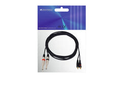 OMNITRONIC Adapterikaapeli 2xJack/2xRCA 3m bk