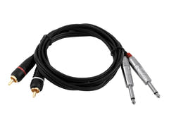 OMNITRONIC Adapterikaapeli 2xJack/2xRCA 6m bk