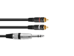 OMNITRONIC Adapterikaapeli Jack stereo/2xRCA 1,5m