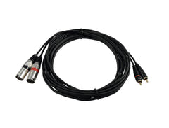 OMNITRONIC Adapterikaapeli 2xXLR(M)/2xRCA 6m bk