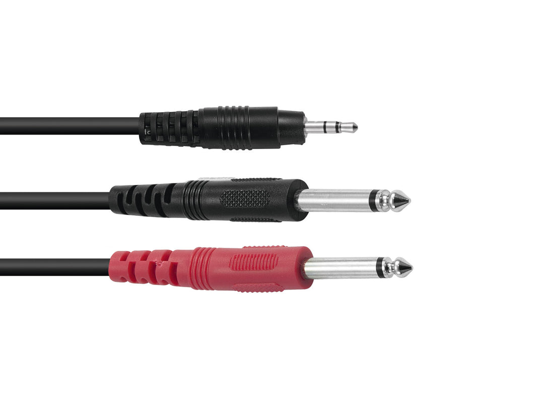 OMNITRONIC Sovitinkaapeli 3.5 Jack/2xJack ECO 1.5m bk