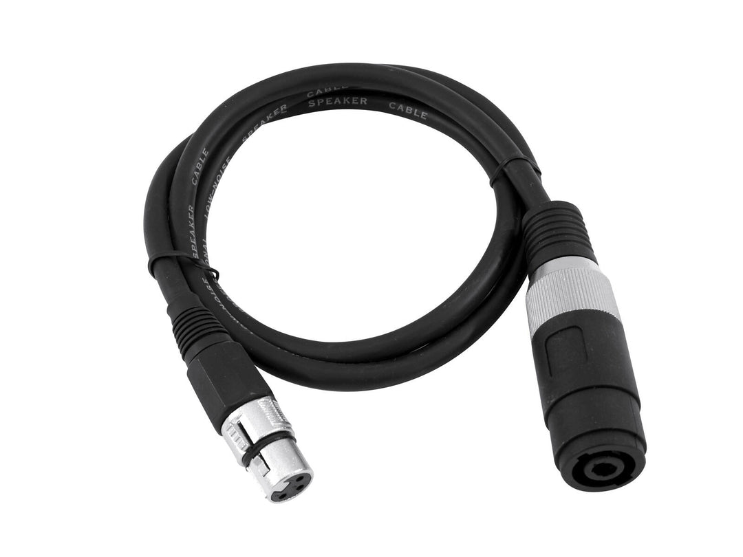 OMNITRONIC Adapterikaapeli Speaker(F)/XLR(F) 1m bk