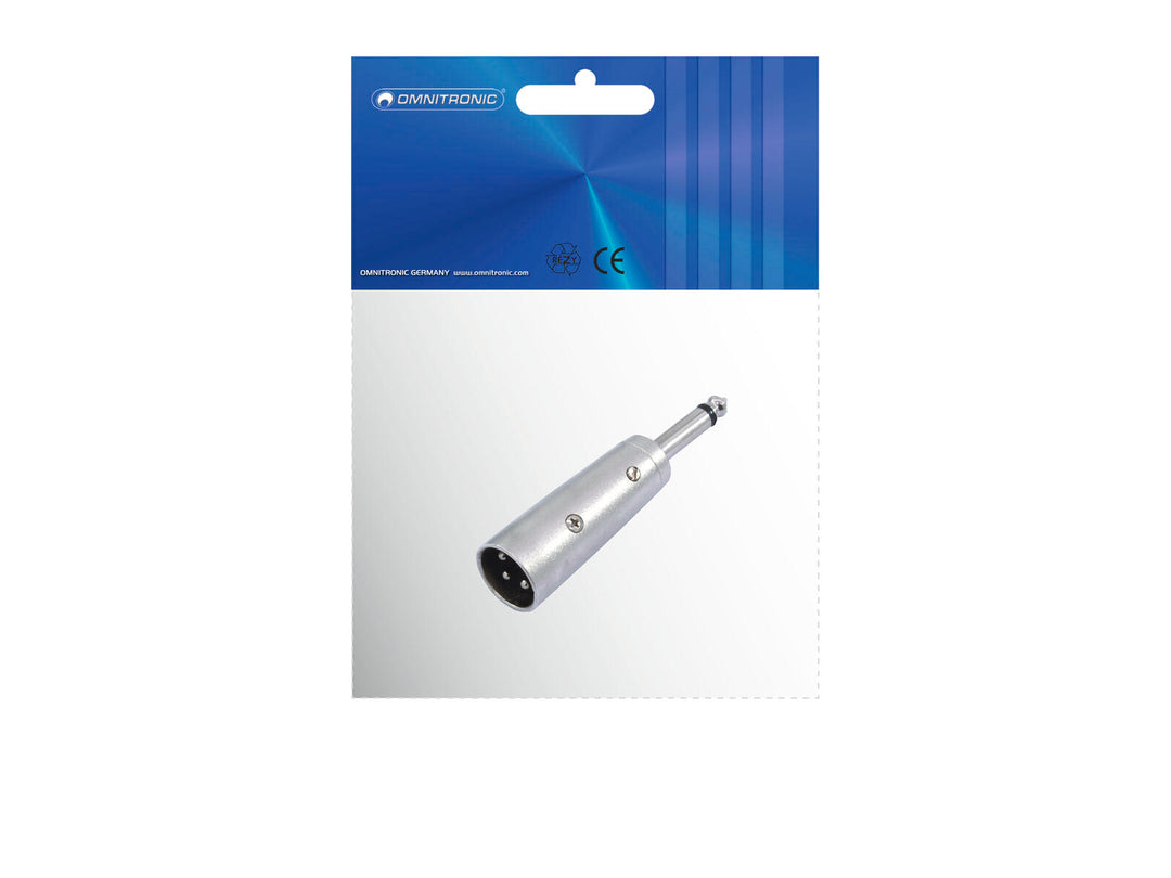 OMNITRONIC Adapteri XLR(M)/Jack(M) mono