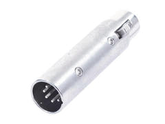 Adapteri Audio Stik 3-napainen XLR Naaras 5-napainen XLR Uros