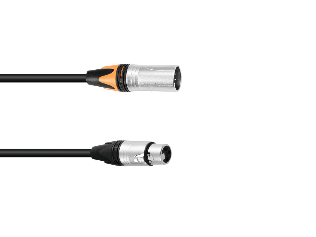 PSSO DMX-sovitinkaapeli XLR 5-nastainen/3-nastainen 0.3m bk
