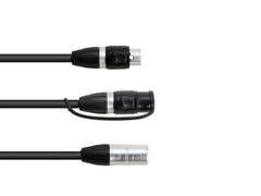 EUROLITE adapterikaapeli DMX IP XLR 3-pin(m)/2xIP XLR 3-pin(f)