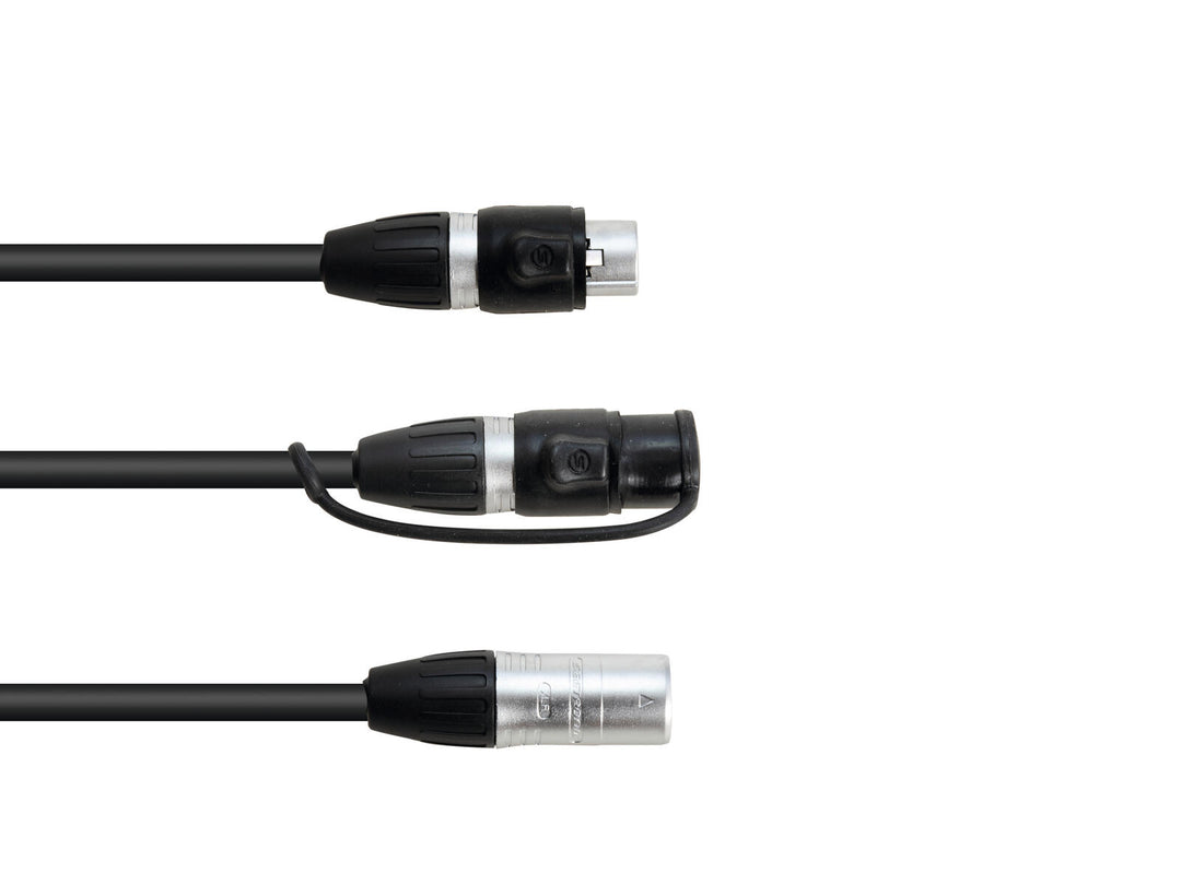 EUROLITE adapterikaapeli DMX IP XLR 3-pin(m)/2xIP XLR 3-pin(f)